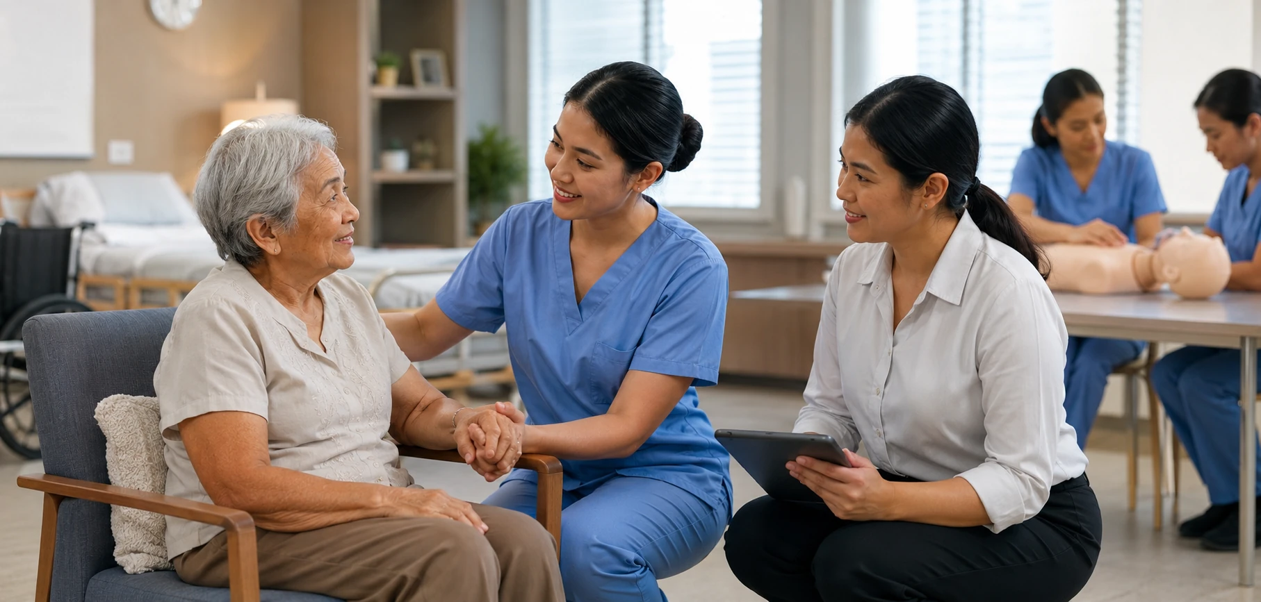 Onsite caregiver training